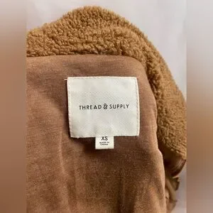 Thread & Supply High Pile Fleece Floral Jacket XS